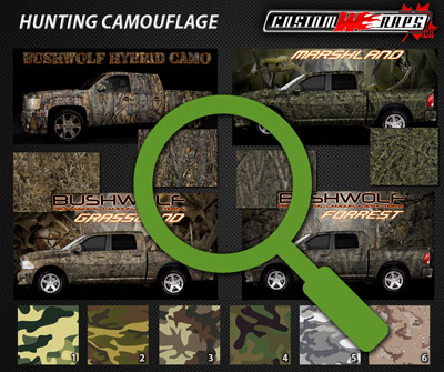 click to view available camouflage wrap patterns