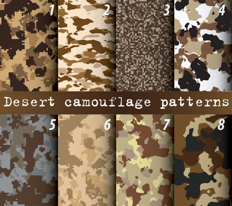 Desert camouflage wrap patterns