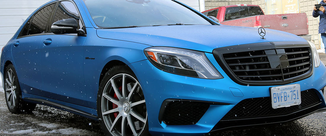 Mercedes S63 3M Matte Blue metallic wrap