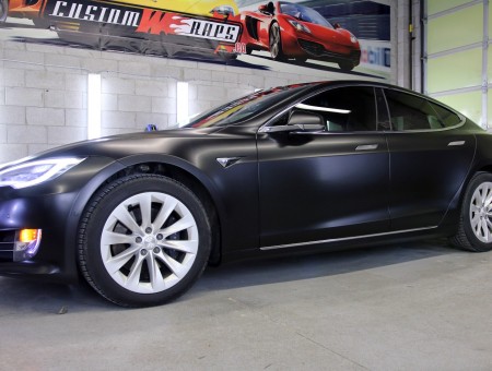 Tesla Model S Satin Black wrap