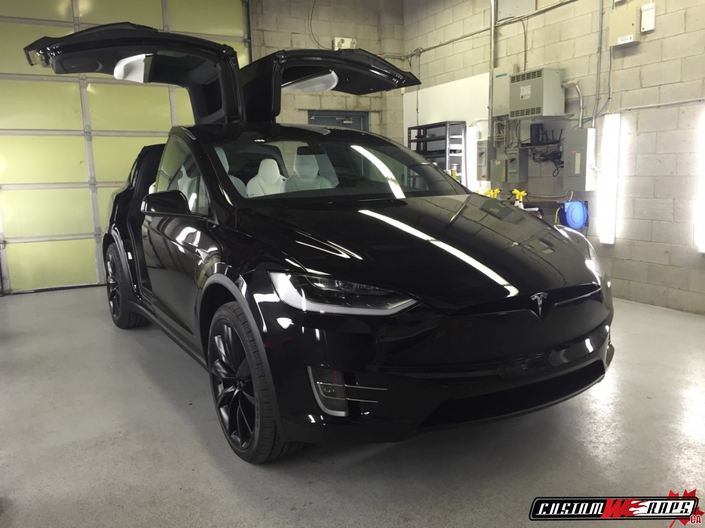 Tesla Model X trim blackout CUSTOMWRAPS.CA