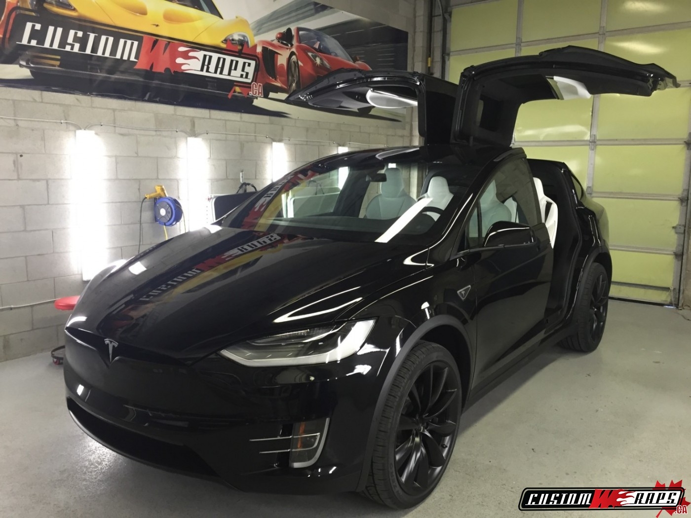 Tesla Model X trim blackout CUSTOMWRAPS.CA