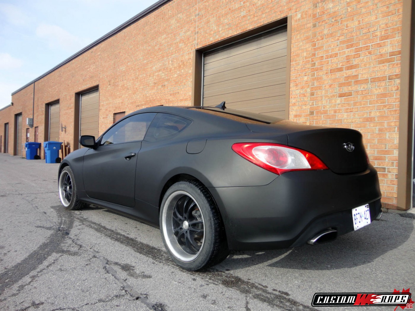 Genesis Coupe Matte Black - CUSTOMWRAPS.CA