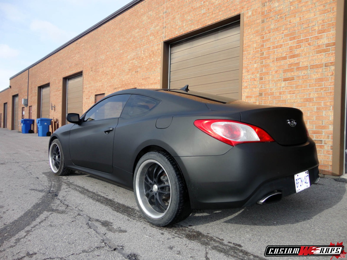 Genesis Coupe Matte Black - CUSTOMWRAPS.CA