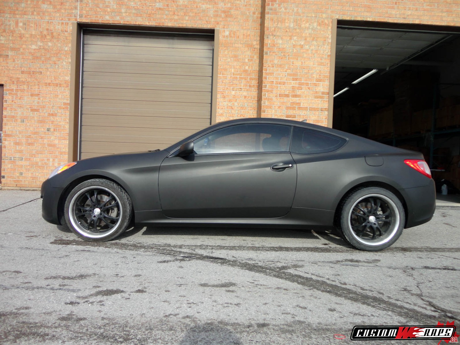 Genesis Coupe Matte Black - CUSTOMWRAPS.CA