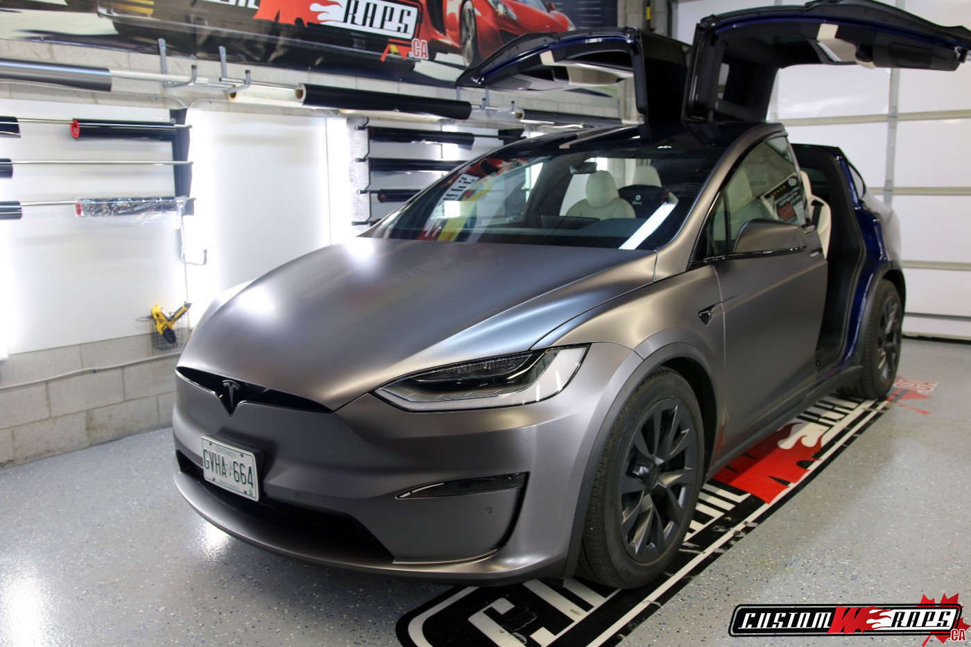 Tesla X Plaid Satin Dark Grey - CUSTOMWRAPS.CA