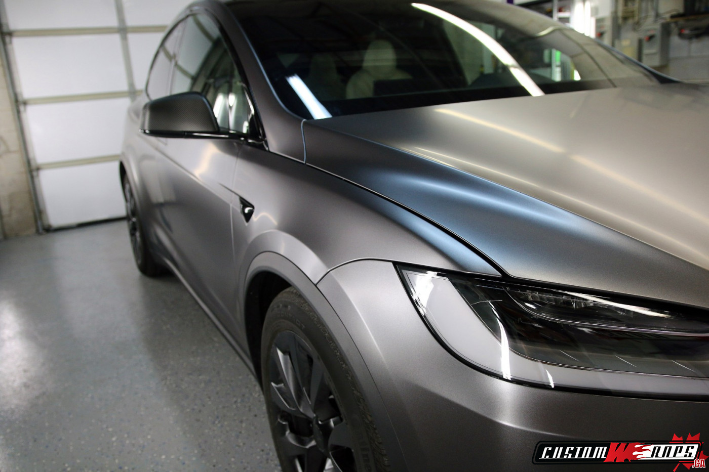 Tesla X Plaid Satin Dark Grey - CUSTOMWRAPS.CA