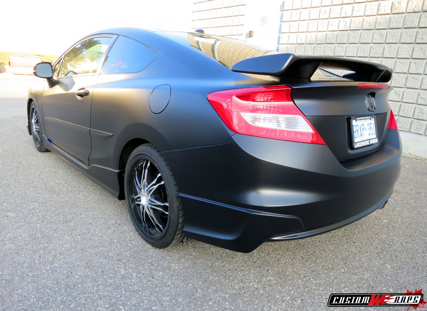 Honda Civic Satin Black CUSTOMWRAPS.CA