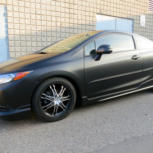 Honda Civic Satin Black - CUSTOMWRAPS.CA
