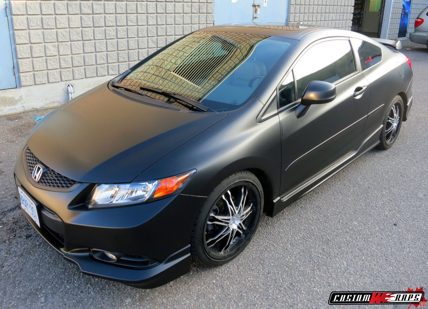 Honda Civic Satin Black - CUSTOMWRAPS.CA