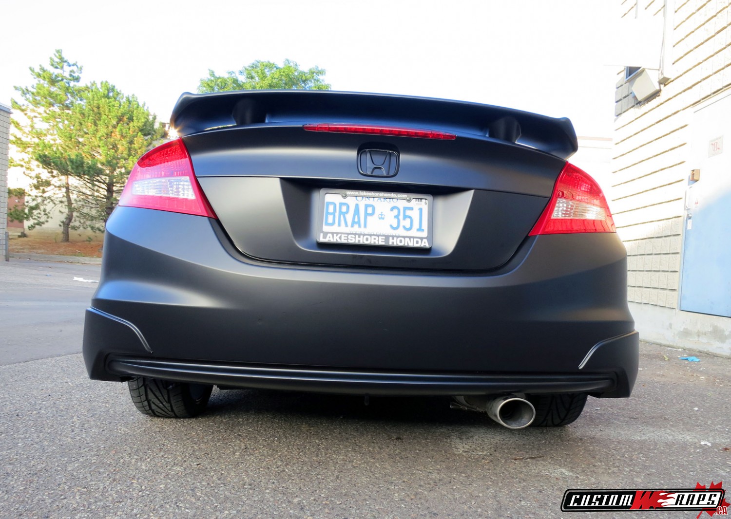 Honda Civic Satin Black - CUSTOMWRAPS.CA