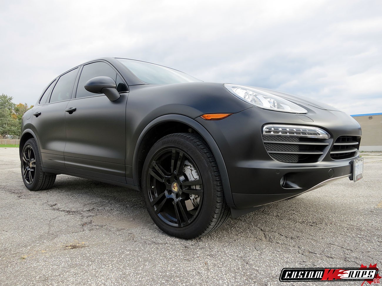 Porsche Cayenne Satin Black CUSTOMWRAPS.CA