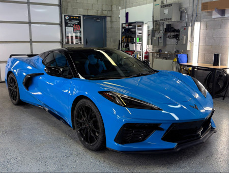 Corvette roof and trim wrap
