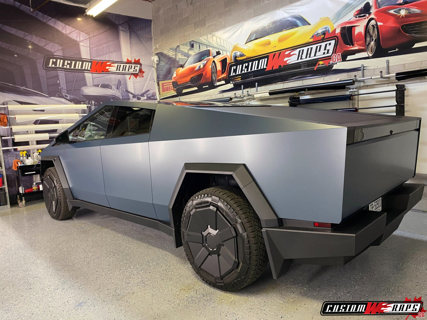 Tesla Cybertruck Satin Thundercloud - CUSTOMWRAPS.CA